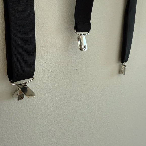 J. Crew 100% Wool Black Tuxedo with Bow Tie, Cummerbund, Suspenders & Travel Bag - Picture 15 of 16